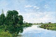 Eugene Boudin, The River Touques at Saint Arnoult